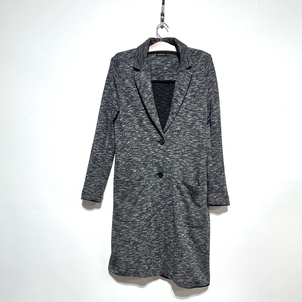Stradivarius Charcoal Gray Casual Long Sleeves Cardigan Size Small